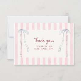 Cartão De Agradecimento Chá de Noiva Pastel Delicado Festa de Verão