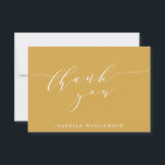 Cartão De Agradecimento Chá de panela Amarelo Clássico Minimalista Dusty<br><div class="desc">Cartões de agradecimentos de Chá de panela amarelo com poeira clássica minimalista personalizado</div>
