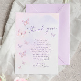 Cartão De Agradecimento Chá de panela borboleta