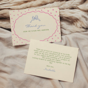 Cartão De Agradecimento Chá de panela Colorido Desenhado à Mão Bonita