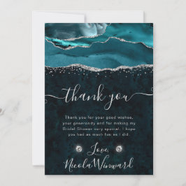 Cartão De Agradecimento Chá de panela de agitação do lactato e da prata