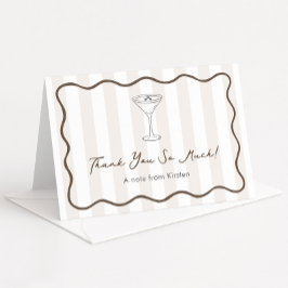 Cartão De Agradecimento Chá de panela De Café Espresso Martini Desenhado À