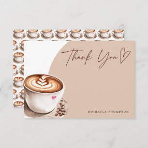 Cartão De Agradecimento Chá de panela De Café Moderno Obrigado Chic
