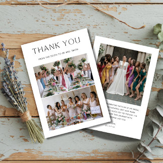 Cartão De Agradecimento Chá de panela de Casamento de Foto Simples 4
