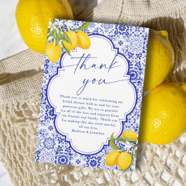 Cartão De Agradecimento Chá de panela de compressão principal italiano de