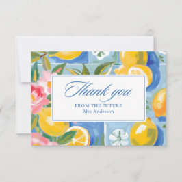 Cartão De Agradecimento Chá de panela de noiva limão la dolce vita