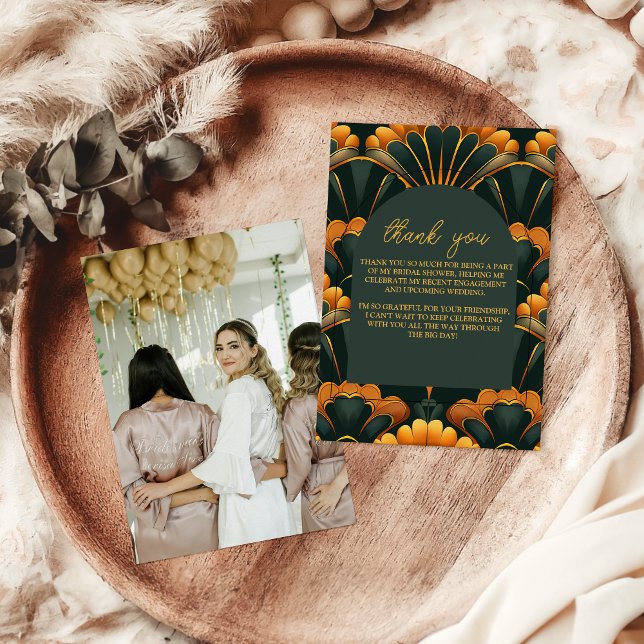 Cartão De Agradecimento Chá de panela Deco Roaring 20s (Criador carregado)