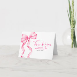 Cartão De Agradecimento Chá de panela Elegante Blush Pink - Arco Muito Obr