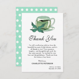 Cartão De Agradecimento Chá de panela exclusivo do Tea Party