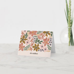 Cartão De Agradecimento Chá de panela Floral Personalizado