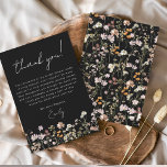 Cartão De Agradecimento Chá de panela Negra de Flor Selvagem<br><div class="desc">Expresse a sua gratidão com o nosso Cartões de agradecimentos de Chá de panela Wildflower. Esta carta maravilhosamente desenhada captura a essência do charme da natureza, apresentando flores silvestres vibrantes contra um pano de fundo quente de terracota. As delicadas flores silvestres simbolizam a beleza e a singularidade de cada momento...</div>