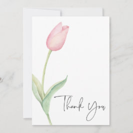 Cartão De Agradecimento Chá de panela Solo Tulip Rosa