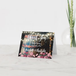 Cartão De Agradecimento Chá de panela Whiskey Barrel Externo Bem-vindo