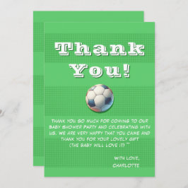 Cartão De Agradecimento Chá do Bebezinho do Esporte Futebol
