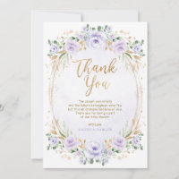 Chá Dourada de Bebê Floral Lavanda Feminina