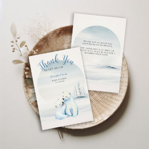 Cartão De Agradecimento Chá Polar Bear Cub