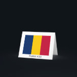 Cartão De Agradecimento Chad Flag<br><div class="desc">Bandeira Patriótica do Chade.</div>