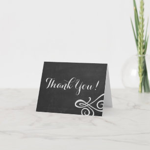 Cartão De Agradecimento Chalkboard Folded Thank You Card
