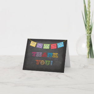 Cartão De Agradecimento Chalkboard Mexican Fiesta Thank you notes