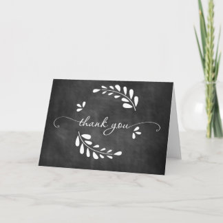 Cartão De Agradecimento Chalkboard Wreath Thank You Card