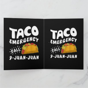 Cartão De Agradecimento Chamada de Emergência Taco 9 Juan Juan Engraçado
