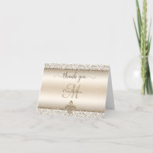 Champagne Damask Monograma Fleur De Lis Casamento