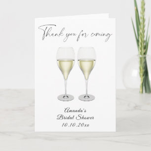 Cartão De Agradecimento Champagne de casamento Pop the Champagne