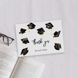 Cartão De Agradecimento Chapéus Felizes da Festa de Formatura
