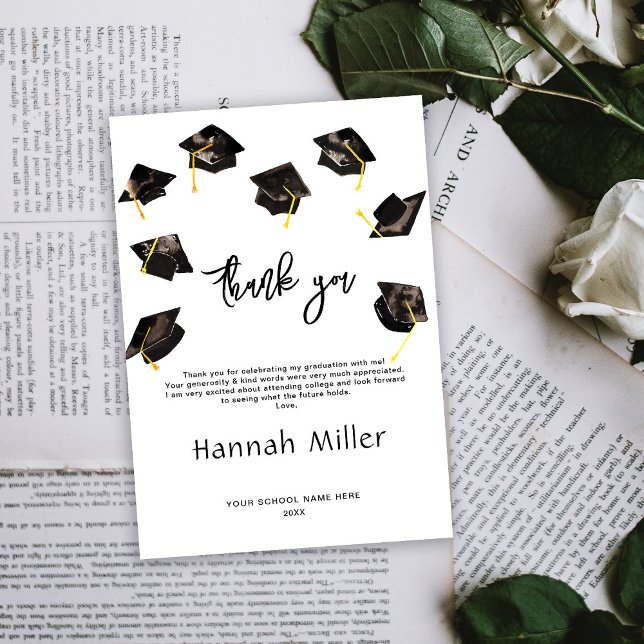 Cartão De Agradecimento Chapéus Felizes da Festa de Formatura (Criador carregado)