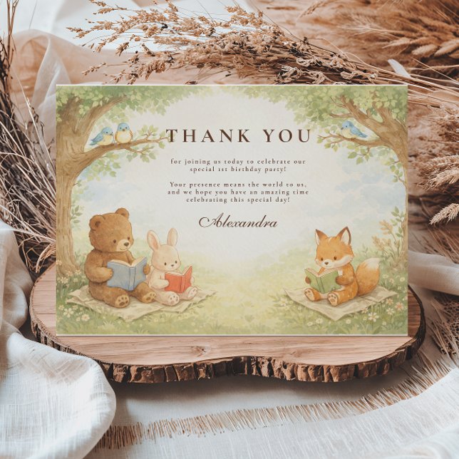 Cartão De Agradecimento Chapter Two Little Reader Birthday (Criador carregado)