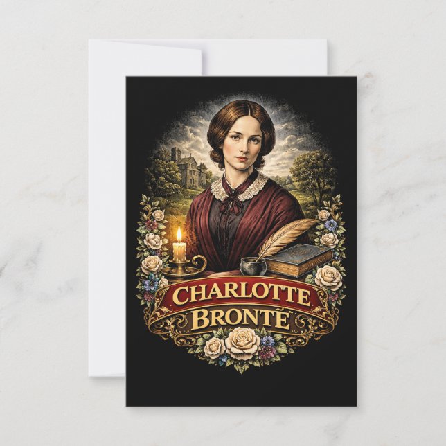 Cartão De Agradecimento Charlotte Brontë (Frente)
