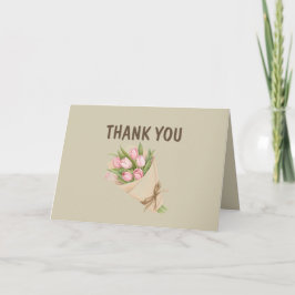 Cartão De Agradecimento Charming Bouquet Thank You Card – Folded Design