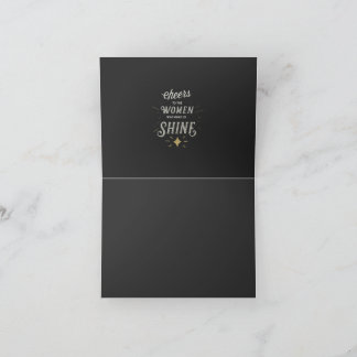 Cartão De Agradecimento Cheers to the women who make us shine.