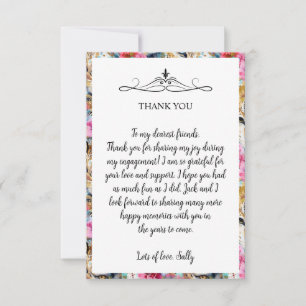 Cartão De Agradecimento Cheetah Floral Boho Watercolor