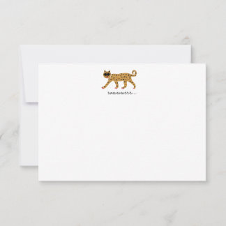 Cartão De Agradecimento Cheetah Notecard