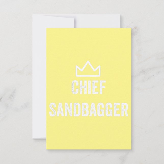 Cartão De Agradecimento Chefe Sandbagger Golf Meme Bjj Chess Sandbag (Frente)