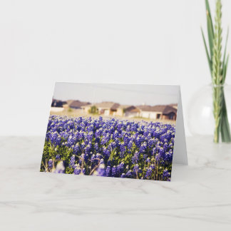 Cartão De Agradecimento Cheio da vizinhança dos bluebonnets