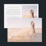 Cartão De Agradecimento Cheio Feminino De Caligrafia Leve Foto Do Que<br><div class="desc">Seu casamento foi uma celebração incrível do seu amor, e você quer ter certeza que suas cartas de agradecimento são tão especiais quanto. Com o nosso Cheio de Caligrafia Feminina Liderando Foto, Obrigado Cartões, vocês podem fazer isso! A bela fonte caligráfica é moderna e romântica, fazer perfeita para expressar seus...</div>