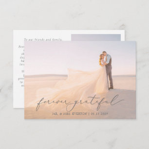 Cartão De Agradecimento Cheio Feminino De Caligrafia Leve Foto Do Que