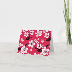 CARTÃO DE AGRADECIMENTO CHERRY BLOSSOM - SAKURA (VERMELHO)