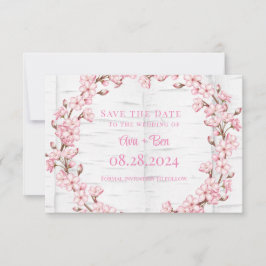 Cartão De Agradecimento Cherry Blossom Tree Latido Save the Date Card