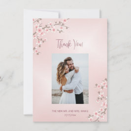Cartão De Agradecimento Cherry Blossom Wedding Thank You