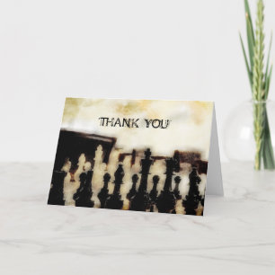Cartão De Agradecimento Chess Grunge Thank You Note Card