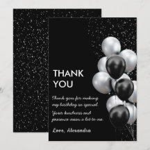 Chic Black Grey Balloon 