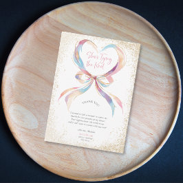 Cartão De Agradecimento Chic Ela é Casando Pink Arco Obrigado