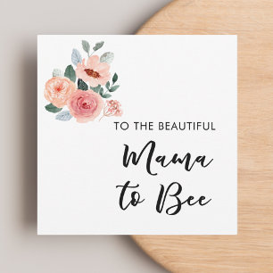 Cartão De Agradecimento Chic Floral Mama para Placa de Chá de fraldas de A