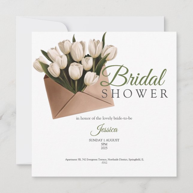 Cartão De Agradecimento Chic Golden roses bridal shower party invitation (Frente)