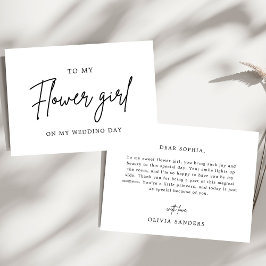 Cartão De Agradecimento Chic Minimalista No Dia De Casamento Da Minha Flor