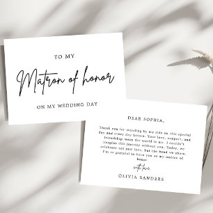 Cartão De Agradecimento Chic Minimalista para o Dia de Casamento da Minha 