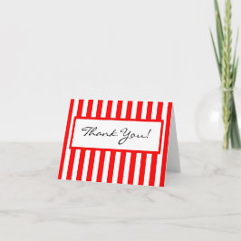 CARTÃO DE AGRADECIMENTO CHIC OBRIGADO NOTE_01 STRIPES VERMELHO/BRANCO